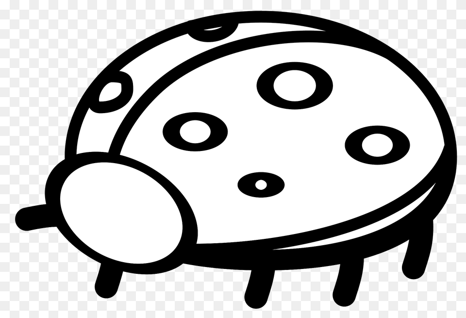 Ladybug Black And White Clipart, Stencil Free Transparent Png