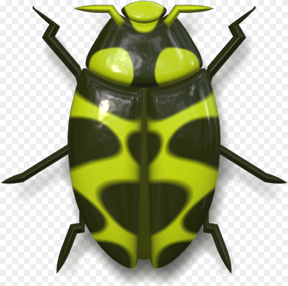 Ladybug Dark Green And Yellow Mariquita Desde Arriba, Animal, Ammunition, Grenade, Weapon Png