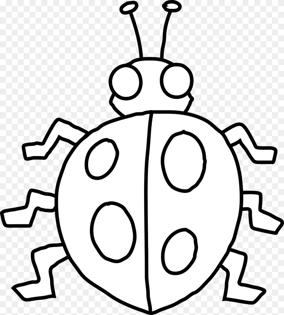 Ladybug Outline Clipart Bug Clipart Black And White, Stencil, Baby, Person Free Transparent Png