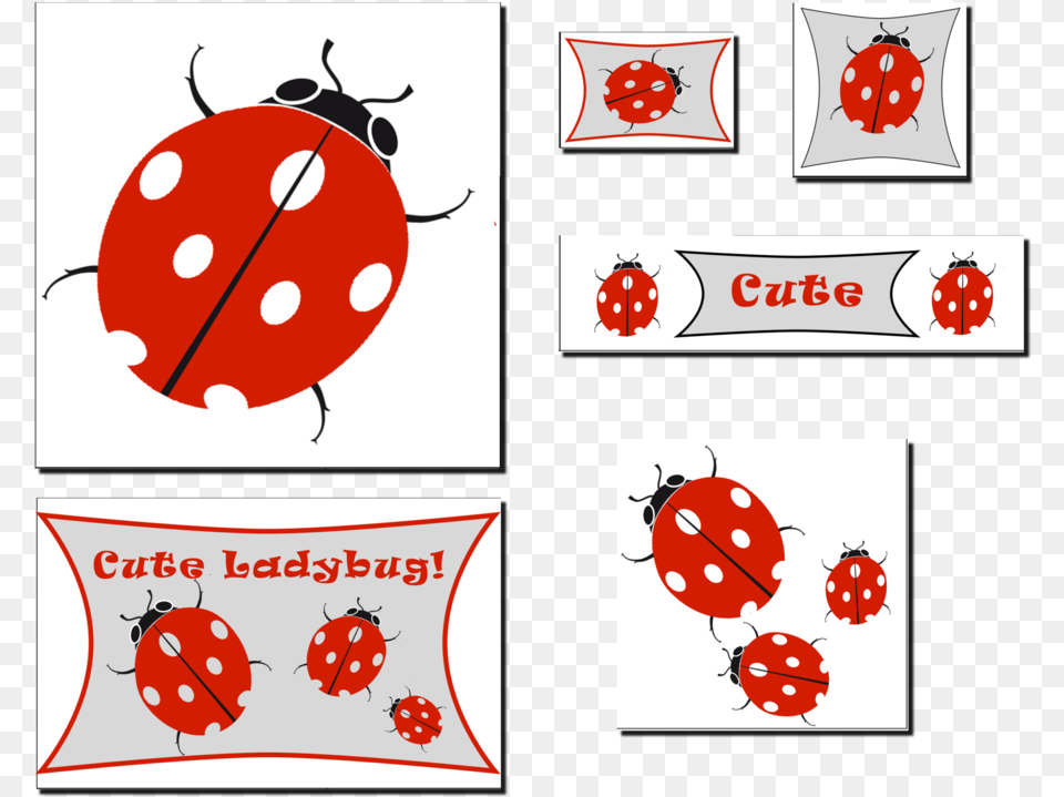Ladybug Party Decor 6 Pack, Animal, Insect, Invertebrate, Pattern Png