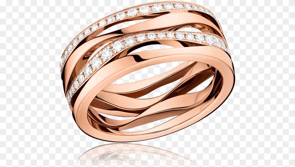 Ladymatic Ring Red Gold With Diamonds Omega Ring, Accessories, Jewelry, Diamond, Gemstone Free Png