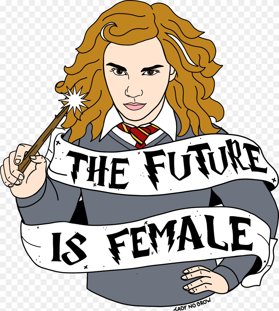 Ladynobrow Hermione Granger The Future Is Female Accessories Hermione Vector, Book, Comics, Publication, Adult Free Transparent Png