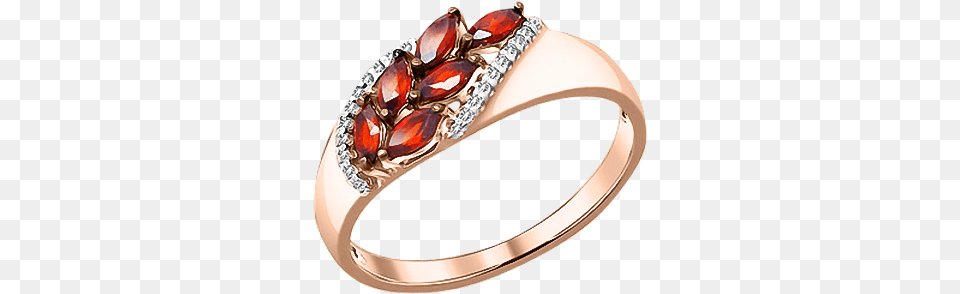 Ladys Ring In Red Gold Of 585 Assay Value With Garnet Pre Engagement Ring, Accessories, Jewelry, Gemstone, Diamond Free Png