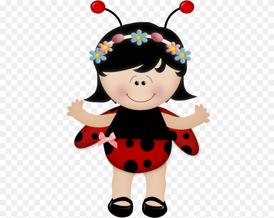 Ladyug Ladybug Picnic Baby Ladybug Clipart Menininha Joaninha Fundo Transparente, Pattern, Person, Face, Head Free Png Download