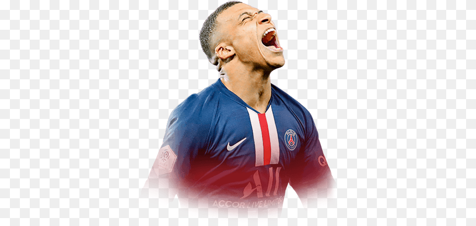 Laemcasa Ehassim Mbappe Celebration Kylian Mbappe Mbappe Fut Birthday, Shouting, Shirt, Person, Neck Free Transparent Png