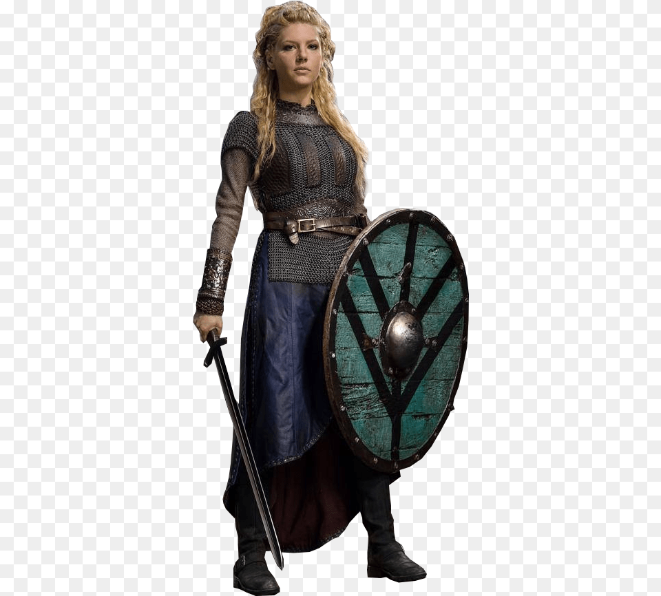 Lagertha Vikings Show Season Television Lagertha, Adult, Weapon, Sword, Woman Free Transparent Png