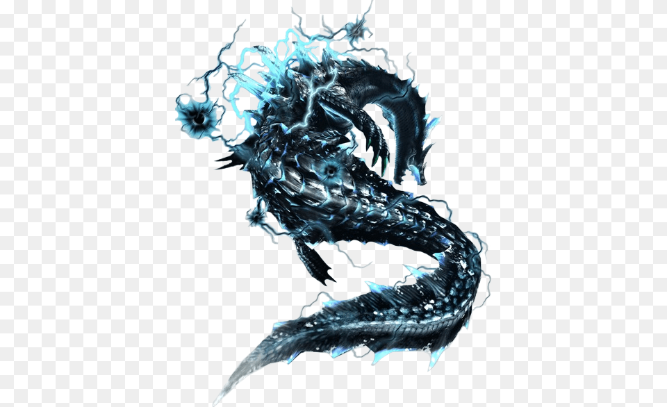 Lagiacruz From Monster Hunter 3 Ultimate Ebony Version Monster Hunter 3 Ultimate Lagiacrus Abyssal, Dragon, Adult, Female, Person Free Png
