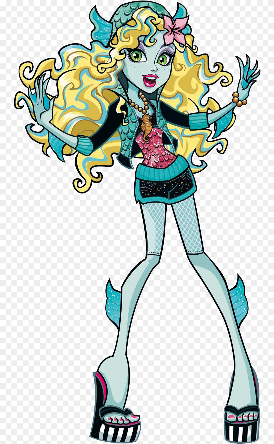 Lagoona Blue Is The Daughter Of A Sea Creature Lagoona Blue Monster High Characters, Person, Art, Graphics, Publication Png Image