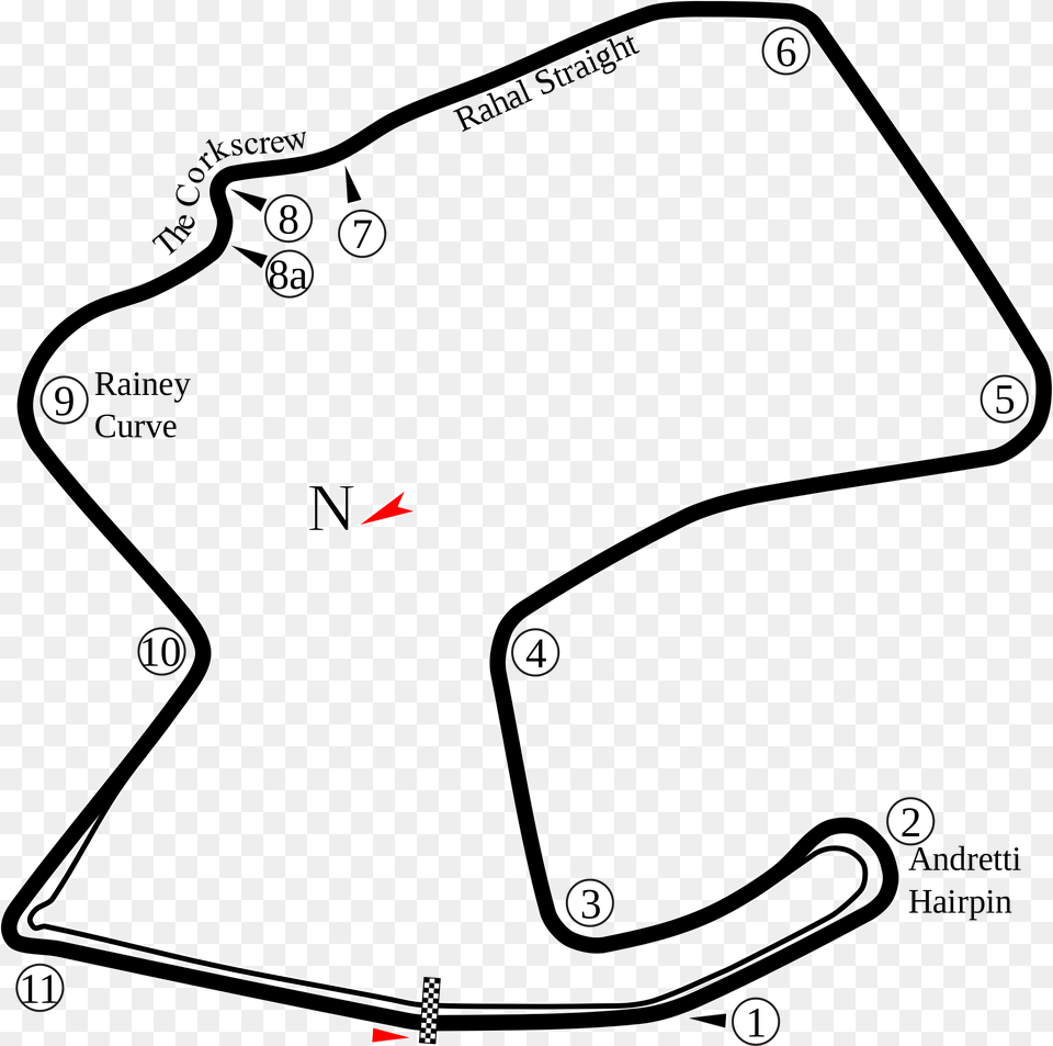 Laguna Seca Circuit Map Free Png