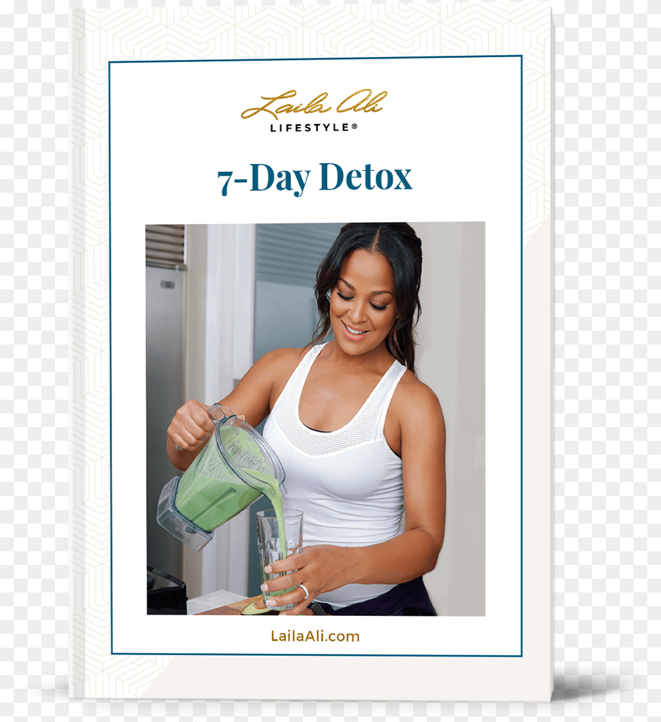 Laila Ali 7 Day Detox Flyer, Adult, Cleaning, Female, Person Free Png