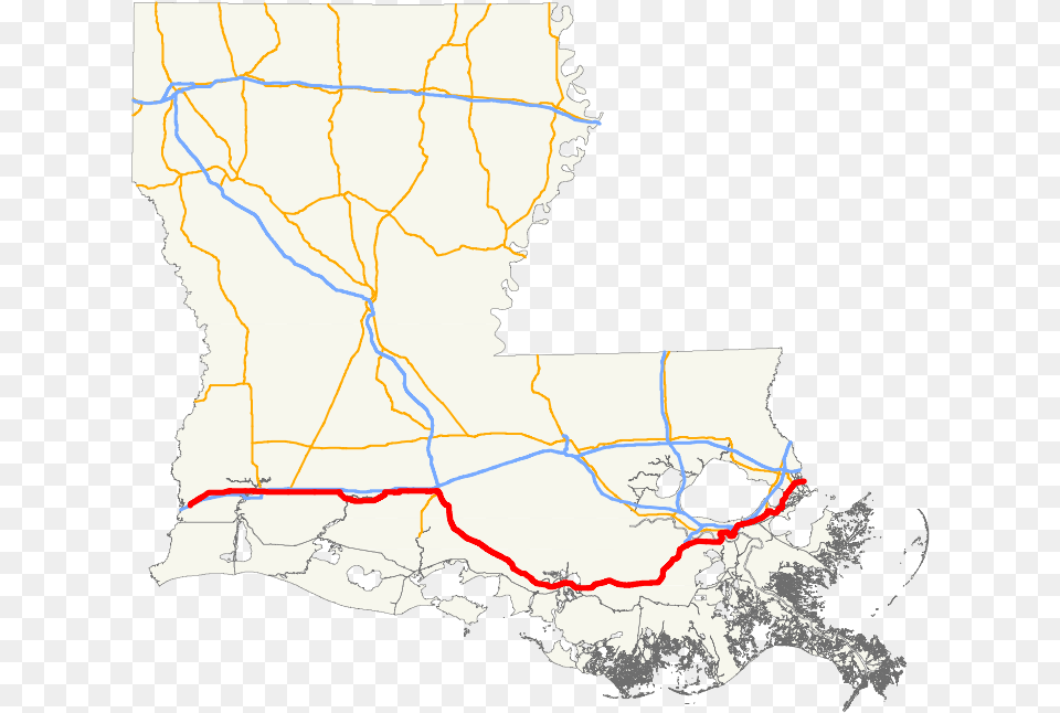 Lake Charles La Map Awesome U S Route 90 In Louisiana Louisiana Historical Sites Map, Atlas, Chart, Diagram, Plot Png Image