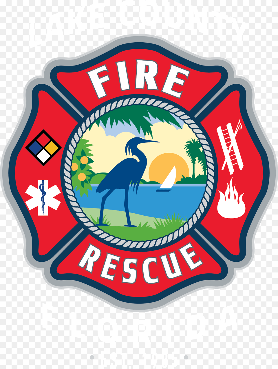 Lake County Fire Rescue Logo, Emblem, Symbol, Food, Ketchup Free Transparent Png