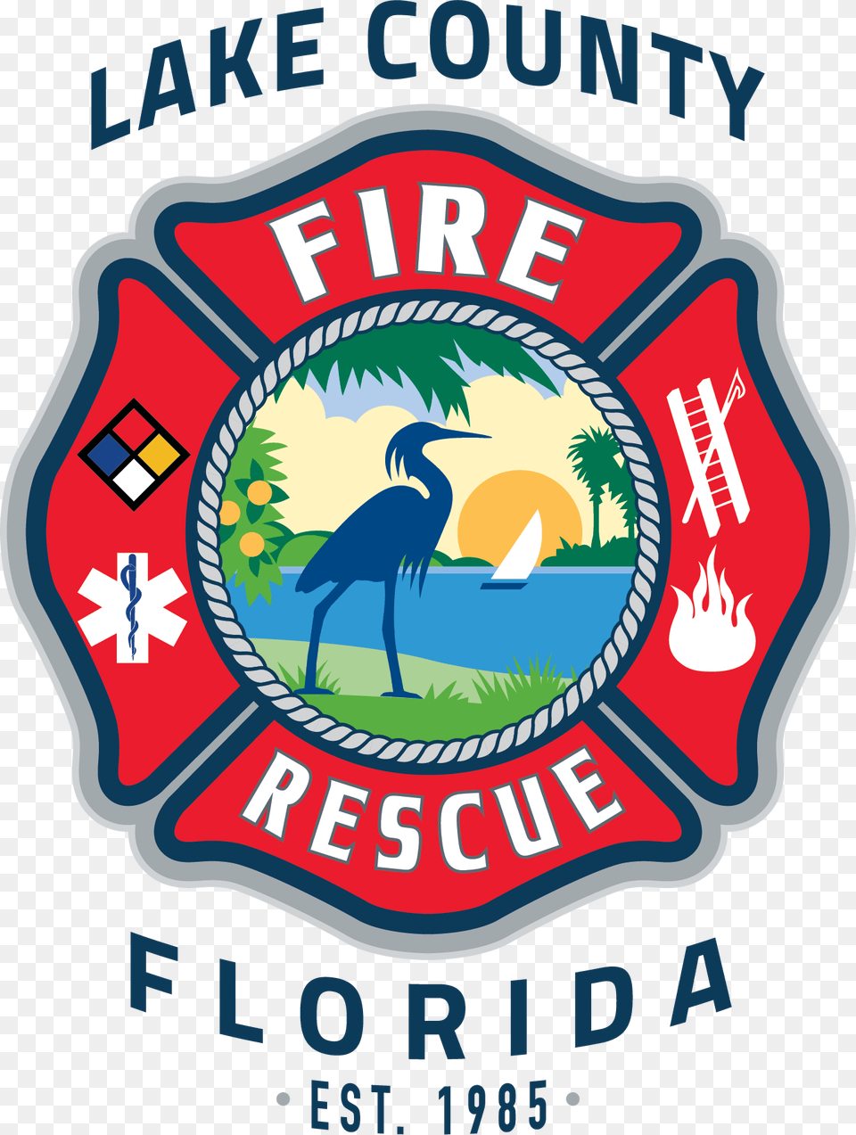Lake County Fire Rescue Logo Lake County Florida, Ketchup, Food, Animal, Bird Free Png