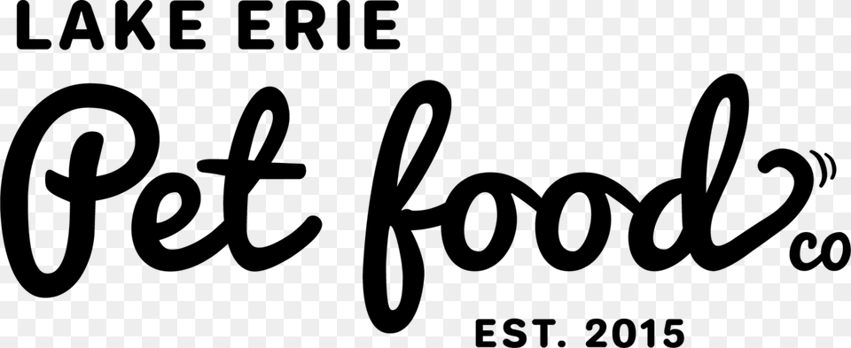 Lake Erie Pet Food Co Calligraphy, Gray Png