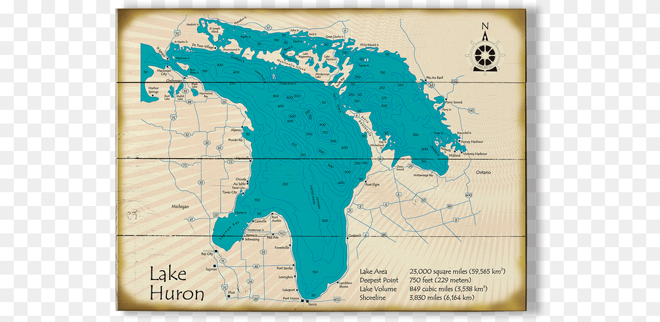 Lake Huron, Chart, Plot, Map, White Board Free Transparent Png