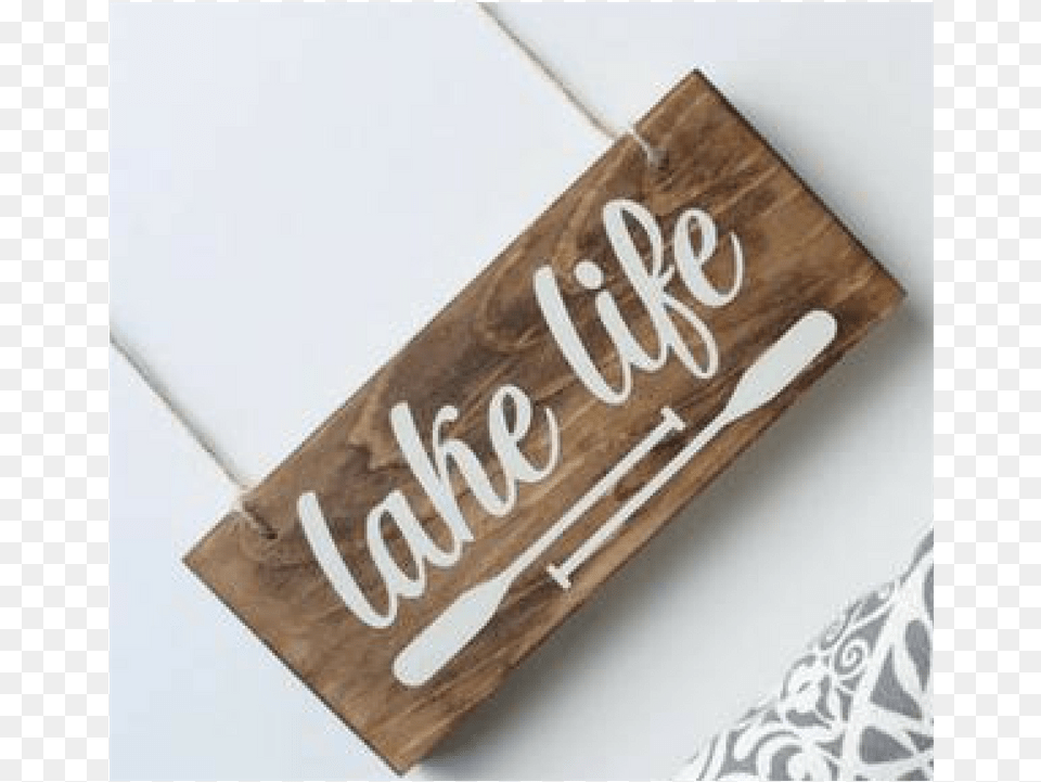 Lake Life Wood Sign Lake, Cutlery, Fork, Spoon Png Image