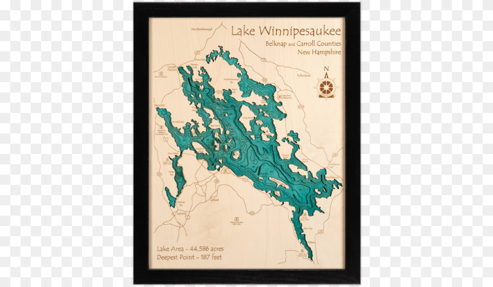 Lake Winnipesaukee New Hampshire Map, Chart, Plot, Atlas, Diagram Free Transparent Png
