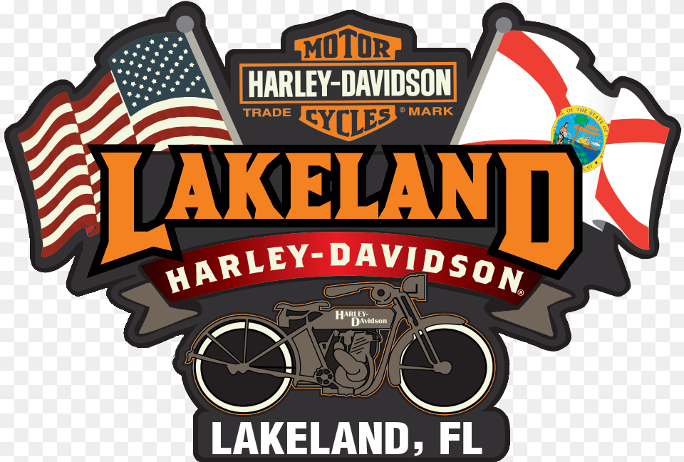Lakeland Harley Harley Davidson Dealer Logo, Advertisement, Poster, Weapon, Machine Png Image