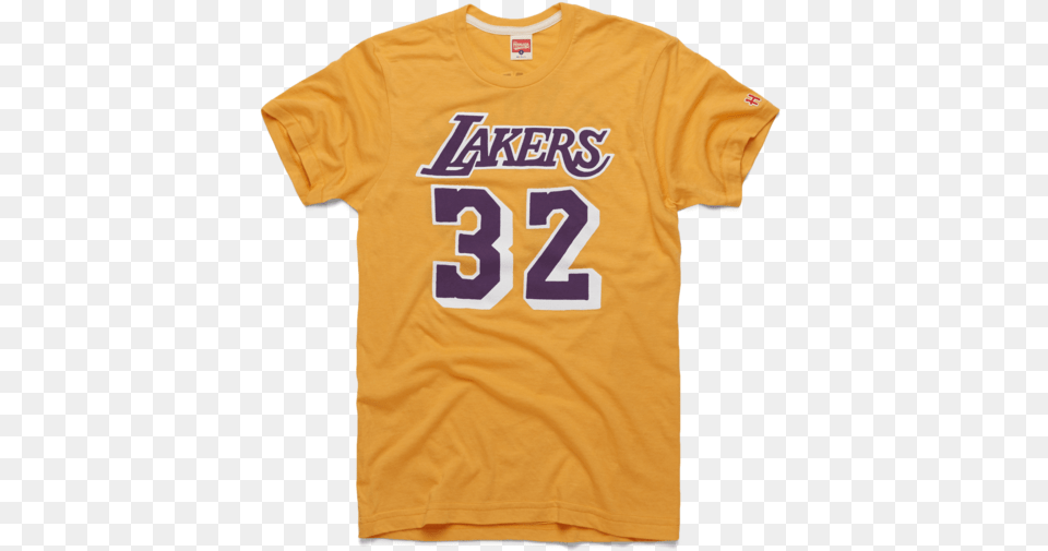 Lakers Magic Johnson Magic Johnson Autographed Gold Jersey Beckett Authentic, Clothing, Shirt, T-shirt Free Transparent Png
