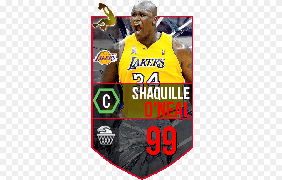 Lakers Shaquille Oneal Signed 16x20 For Basketball, Adult, Male, Man, Person Png Image