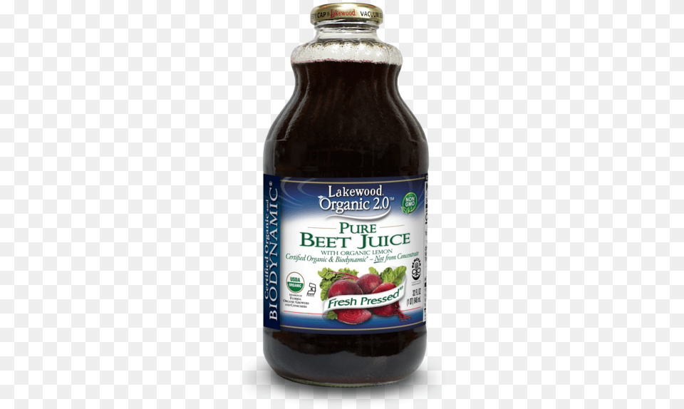 Lakewood Biodynamic Beet Juice 32 Ounce Lakewood Lakewood Tart Cherry Blend, Food, Ketchup, Beverage, Seasoning Png Image