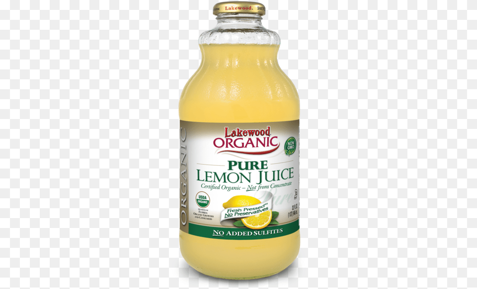 Lakewood Organic Pure Lemon Juice 32 Ounce Lakewood Lakewood Lemon And Lime Juice, Beverage, Lemonade, Bottle, Shaker Free Png