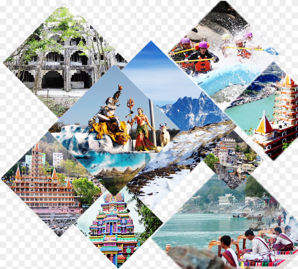Lakshman Jhula Temple, Art, Collage, Adult, Male Free Png Download
