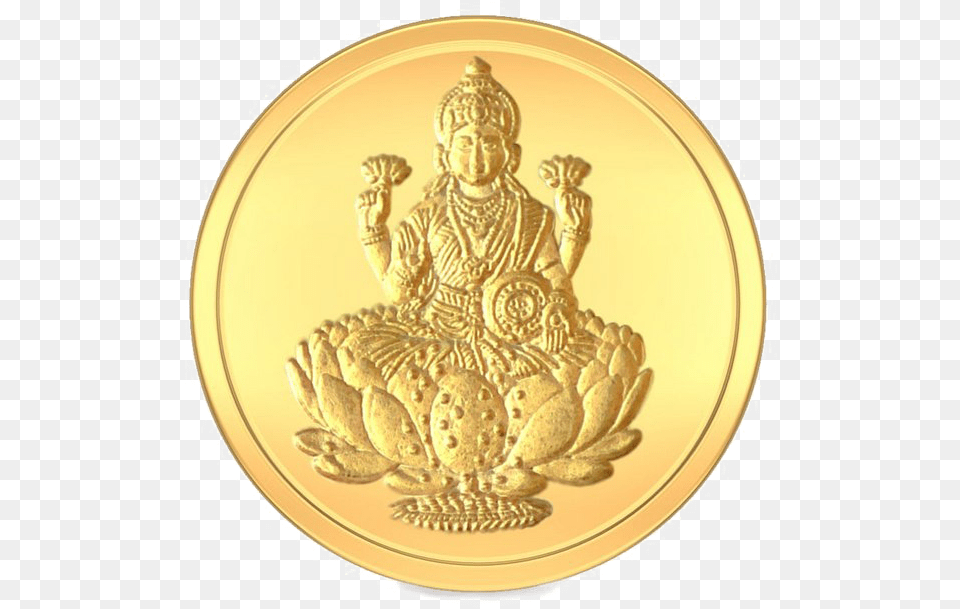 Lakshmi Gold Coin Image Lakshmi Devi Gold Coin, Person, Face, Head Free Png Download