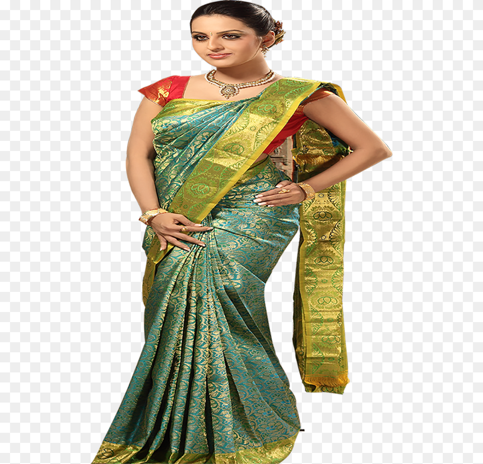 Lakshmi Golds Palace Sari, Silk, Adult, Female, Person Free Png