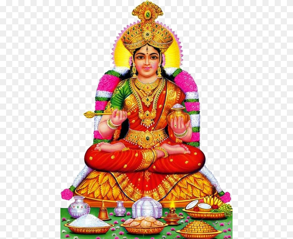 Lakshmi Mata Transparent Goddess Annapurna Devi, Art, Adult, Wedding, Person Png Image