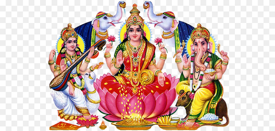 Lakshmi Transparent Images Laxmi Devi With Elephant, Adult, Bride, Female, Person Free Png