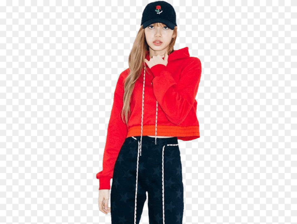 Lalisa Manoban Shared Blackpink Lisa Red Dress, Baseball Cap, Cap, Clothing, Coat Free Transparent Png
