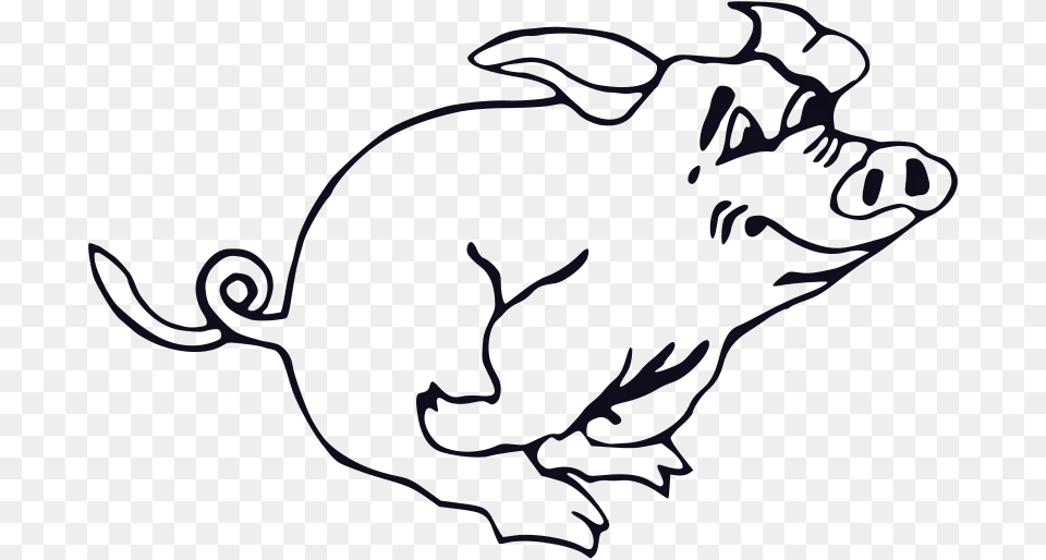 Lalolalo Running Pig, Animal, Mammal, Hog, Person Free Transparent Png