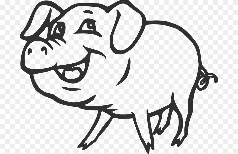 Lalolalo Smiling Pig, Gray Free Png Download