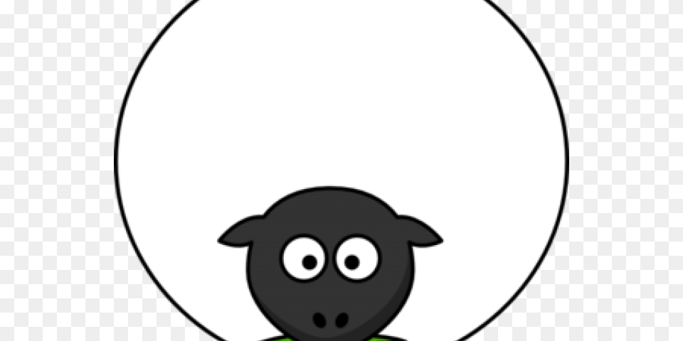 Lamb Clipart Big Sheep Cartoon Sheep, Astronomy, Moon, Nature, Night Free Png Download