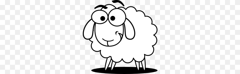 Lamb Clipart Black And White, Livestock, Baby, Person, Animal Png