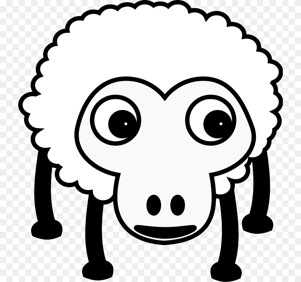 Lamb Clipart Funny, Stencil, Baby, Person, Face Free Png
