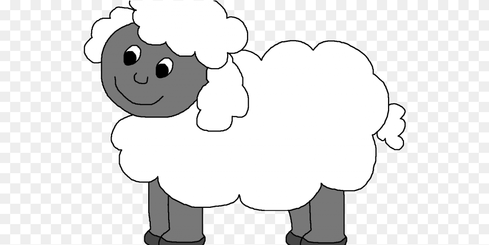 Lamb Clipart Small Sheep Sheep Clipart With Black Background, Baby, Person, Face, Head Free Png