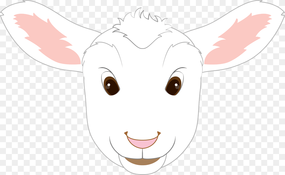 Lamb Face Clipart, Livestock, Person, Mammal, Animal Png