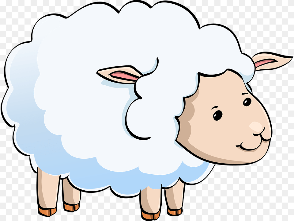 Lamb Sheep Cute Animal Funny Character Cartoon Lamb Clipart Background, Livestock, Mammal, Face, Head Png