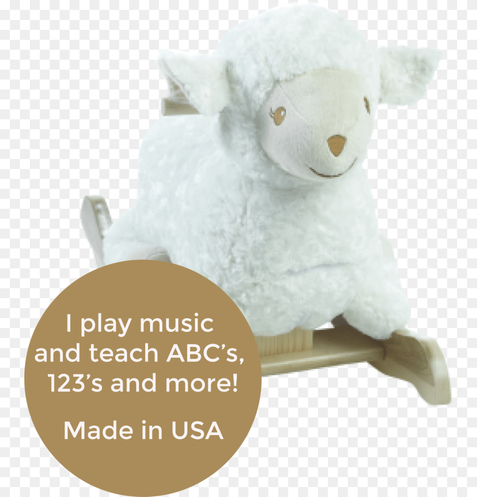 Lambkin Lamb Baby Rocker Stuffed Toy, Plush, Nature, Outdoors, Snow Free Transparent Png