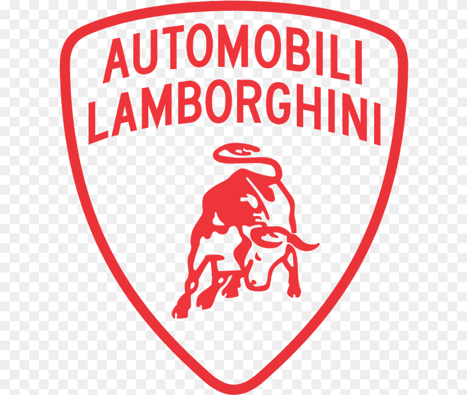 Lamborghini Automobili Logo Lamborghini Logo Red Transparent, Badge, Symbol, Person, Guitar Free Png Download