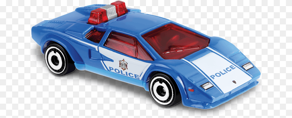 Lamborghini Countach Police Car In Blue Hw Rescue Lamborghini Countach Police Car Hot Wheels, Police Car, Transportation, Vehicle Free Transparent Png