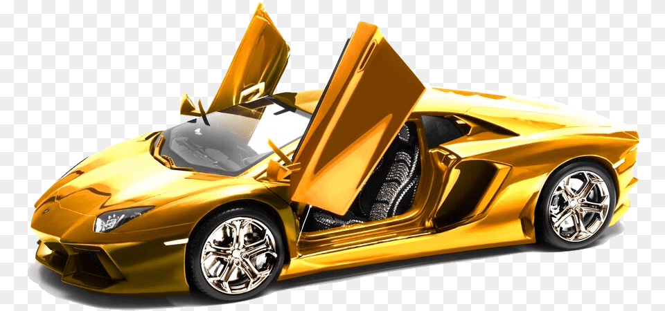Lamborghini Gallardo Gold Real Gold Lamborghini Price, Alloy Wheel, Vehicle, Transportation, Tire Free Png Download