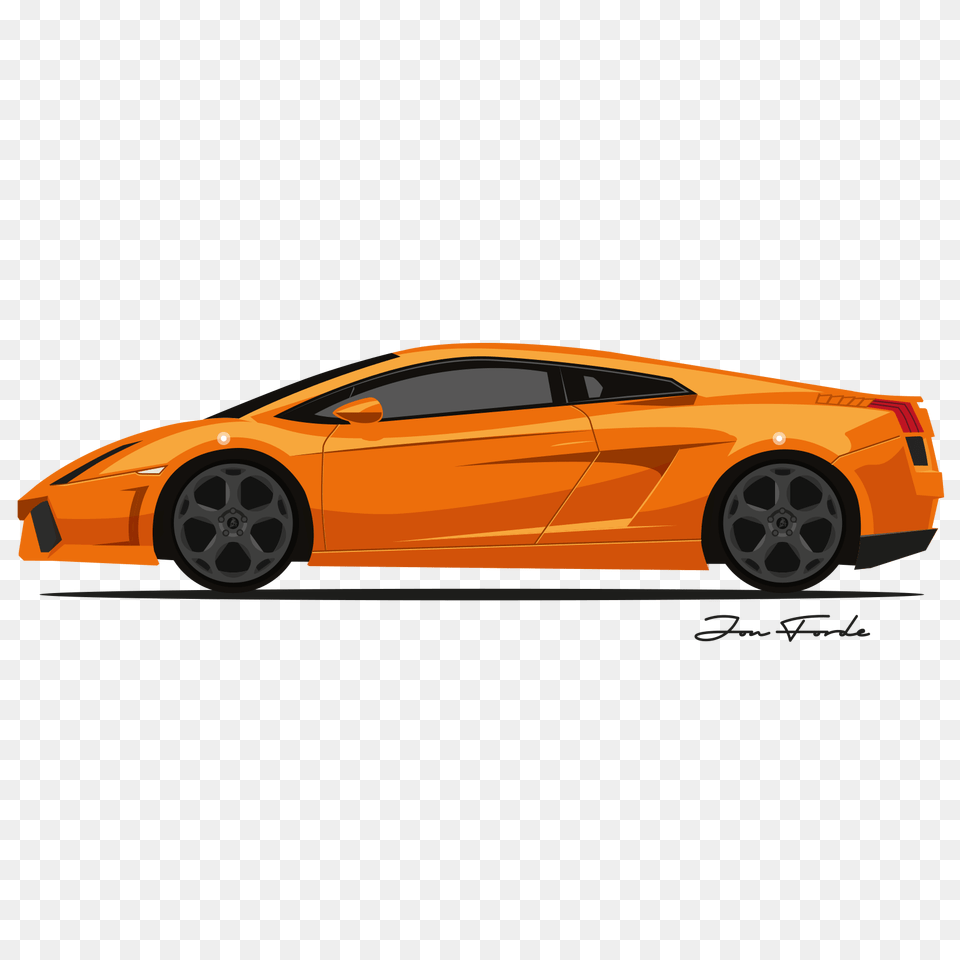 Lamborghini Gallardo Jon Forde Automotive Illustrator, Alloy Wheel, Vehicle, Transportation, Tire Free Transparent Png
