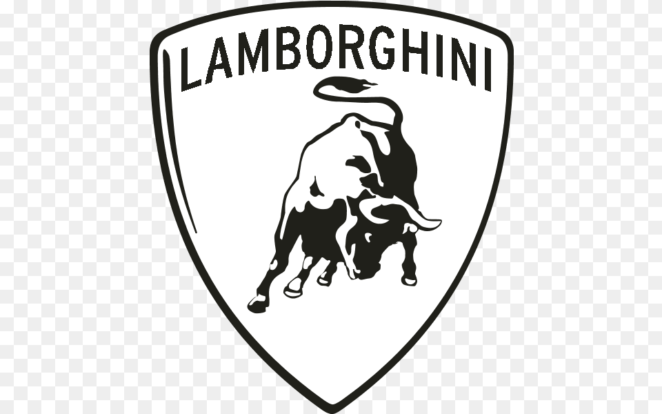 Lamborghini Logo Drawing Lamborghini Logo Black And White Free Transparent Png