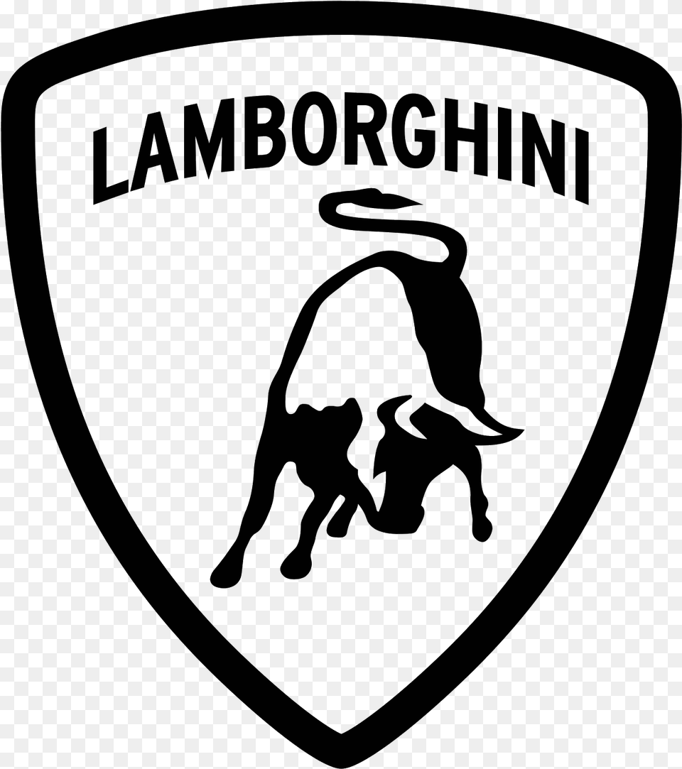 Lamborghini Logo Lamborghini Logo Black And White, Gray Png Image