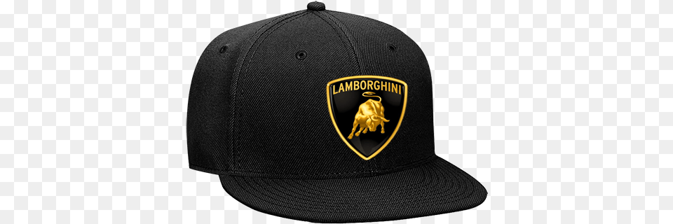Lamborghini Logo Snapback Flat Bill Hat Lamborghini Snapback, Baseball Cap, Cap, Clothing Png Image
