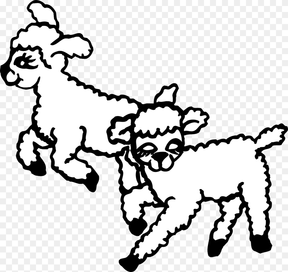 Lambs Clipart Black And White, Face, Head, Person, Baby Free Png