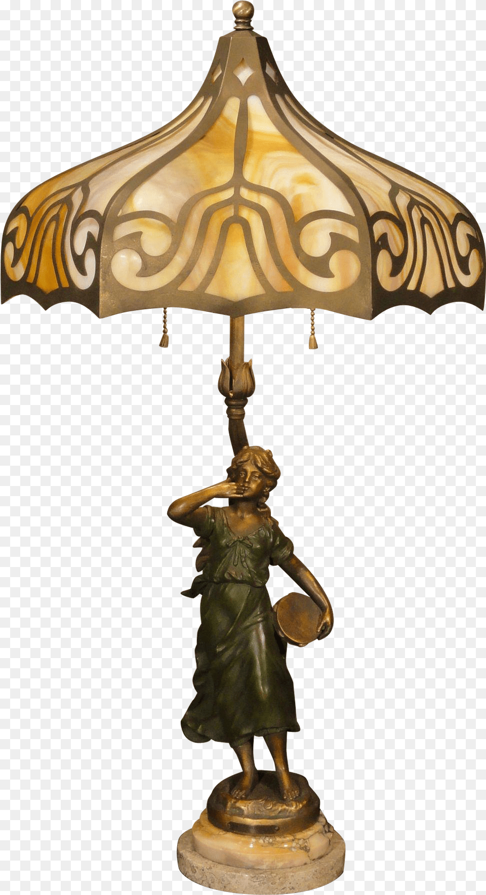 Lamp, Bronze, Person, Table Lamp, Lampshade Free Transparent Png
